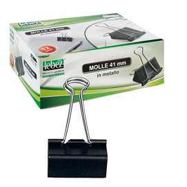 Molle double clips - 3,2 cm - nero - lebez - conf. 12 pezzi