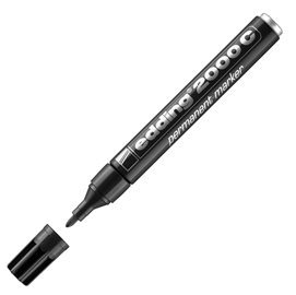 Marcatore permanente 2000c - punta tonda da 1,50mm a 3,00mm - nero  - edding