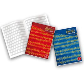 Maxiquaderno musica - 21x29,7cm - 32 fogli - 100gr - 12 pentagrammi - pigna