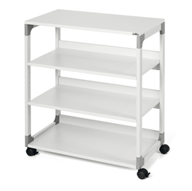 Mobile/carrello multifunzione system 88 - 75x43,2x87,9 cm - 4 ripiani - con ruote - grigio - durable