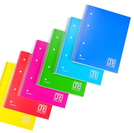 Maxiquaderno one color - a4 - 1 rigo - 80 fogli - 80gr - spiralato - copertina ppl - blasetti