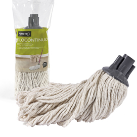 Mop filocontinuo - cotone - 200 gr - bianco - perfetto