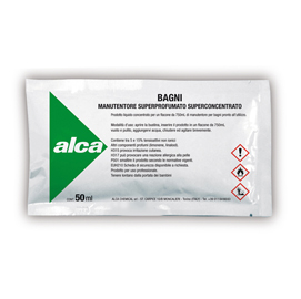 Manutentore bagni linea monodose - superprofumato - alca - bustina da 50 ml