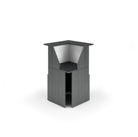 Modulo prestige reception - 90 gradi - 76,1x76,1x117 cm - nero venato/bianco - artexport