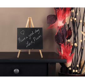 Mini lavagna con cavalletto - 24,4x15 cm - faggio - securit