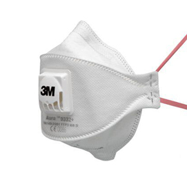 Mascherina aura™ 9332+ ffp3 - con valvola - monouso - 3m - conf. 10 pezzi (imbustati singolarmente)