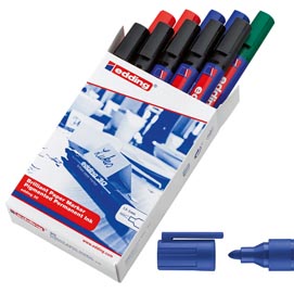 Marcatore a base d'acqua 30  - punta tonda da 1,5mm a 3,0mm - colori assortiti - edding