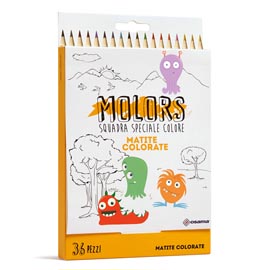 Matite colorate molors - osama - astuccio 36 colori