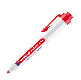 Marcatore permanente 11 retract - punta conica da 1,50-3,00mm  - rosso - edding