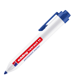 Marcatore permanente 11 retract  - punta conica da 1,50-3,00mm - blu - edding