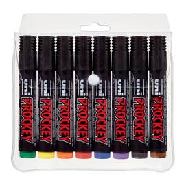 Marcatori uni prockey m122  - punta tonda da 1,20-1,80mm - astuccio 8 colori assortiti - uni mitsubishi