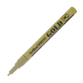 Marcatore artline gold & silver - punta 1,2mm tonda - oro vernice - artiline
