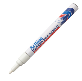 Marcatore per tessuto artline shirt marker - punta tonda 1,20mm - bianco - artiline