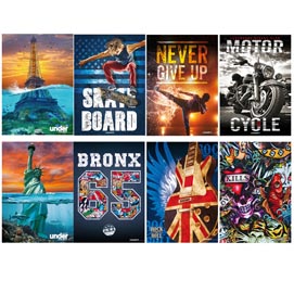 Maxiquaderno a4 20fg+1 - 80g - quadretto 5mm - serie teen boy 2019 - blasetti