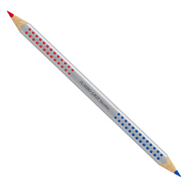 Matita bicolore triangolare jumbo grip 1109-10 - rosso/blu - faber castell