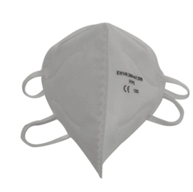 Mascherina bianca ffp2/kn95 pieghevole s/ valvola