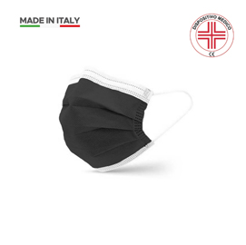 Mascherina chirurgica di classe ii - 3 veli - nero