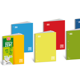 Maxi spiralati one color impatto zero + 6 scat. Foglietti - 80 fg - 1 rigo - blasetti - box 6 +6 pezzi