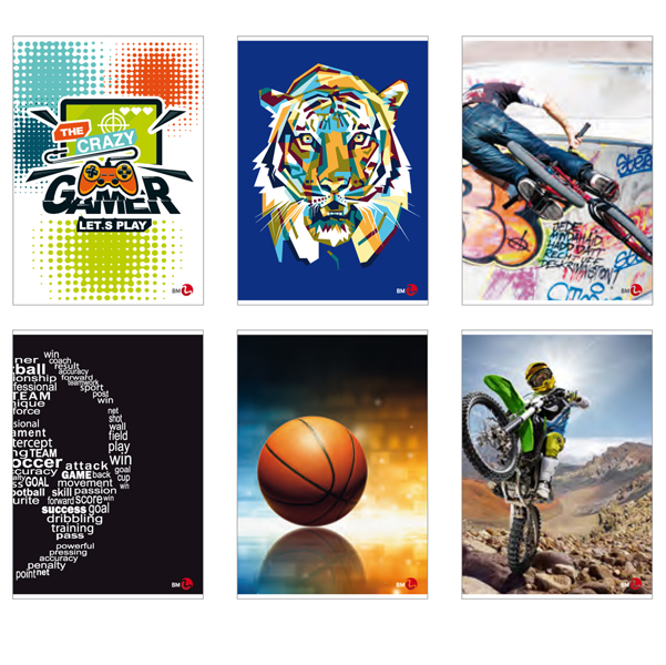 Maxiquaderno a4 40fg+2 80gr 1rigo c/margine bambino 2020 bm