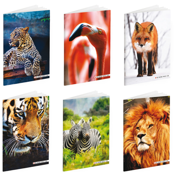 Maxiquaderno a4 36fg+2 100gr rigo di 1a wild be more special 2020 bm