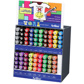 Marcatori t-shirt - colori assortiti - artline - espositore76 pezzi