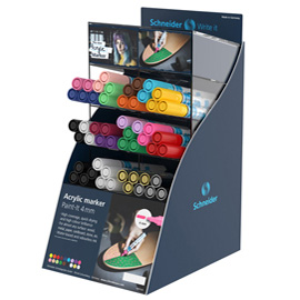 Marcatori paint-it 320 - 4 mm - colori assortiti - schneider - expo 52 pezzi