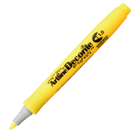 Marcatore decorite - punta tonda - 1.0 mm - giallo - artline