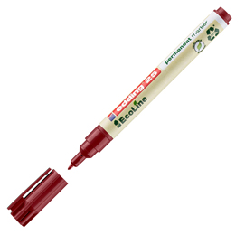 Marcatore permanente 25 ecoline - punta tonda 1.0 mm - rosso - edding