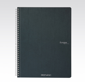 Maxiquaderno ecoqua original - spiralato - a4 - 90 gr - 5 mm - 70 fogli - verde scuro - fabriano