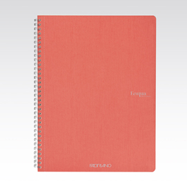 Maxiquaderno ecoqua original - spiralato - a4 - 90 gr - 1 rigo - 70 fogli - flamingo - fabriano