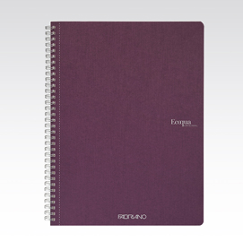 Maxiquaderno ecoqua original - spiralato - a4 - 90 gr - 1 rigo - 70 fogli - vino - fabriano