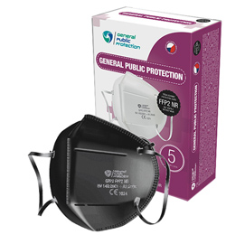 Mascherine nero ffp2 pieghevole s/valvola imb.singolarmente ce1024