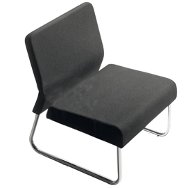 Modulo dritto divano slastic in similpelle nero unisit