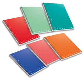 Maxiquaderno spiralato monocromo - a5 - 5 mm - s/fori - 70 fogli - 80 gr - pigna