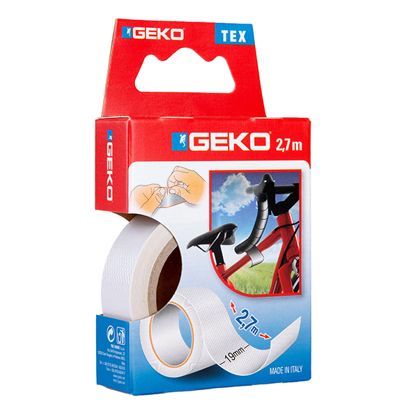 Nastro adesivo telato tex - 19 mm x 2,7 m - bianco - geko
