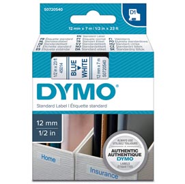 Nastro d1 450140 - 12 mm x7 mt - blu/bianco - dymo