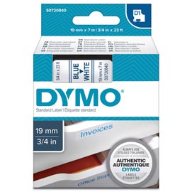 Nastro d1 458040 - 19 mm x 7 mt - blu/bianco - dymo