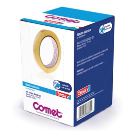 Nastro adesivo - 66 mt x 15 mm - cellophane - trasparente - comet