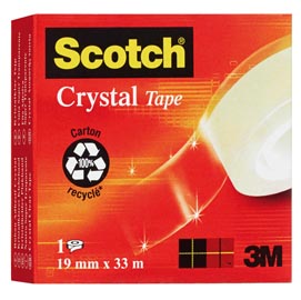 Nastro adesivo scotch® crystal 600 - 33 mt x 19 mm - trasparente - scotch®