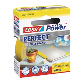 Nastro adesivo telato xp perfect - 19 mm x 2,7 m - giallo - tesa®