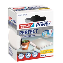 Nastro adesivo telato xp perfect - 38 mm x 2,7 m - bianco - tesa®