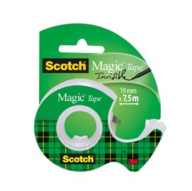 Nastro adesivo scotch® magic™ 810 con chiocciola - 19 mm x 7,5 mt - trasparente - scotch®