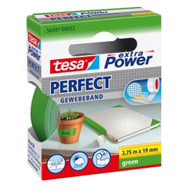 Nastro adesivo telato xp perfect - 19 mm x 2,7 m - verde - tesa