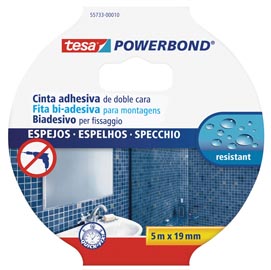 Nastro biadesivo per specchi tesa® powerbond - 5 mt x 19 mm - bianco - tesa®
