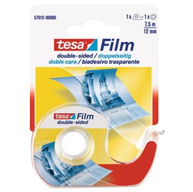 Nastro biadesivo tesa® film - in chiocciola - 7,5 mt x 12 mm - trasparente - tesa®