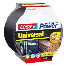 Nastro adesivo tesa® extra power universal - 10 m x 50 mm - nero - tesa®