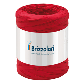 Nastro rafia sintetica - rosso 07 - 5mmx200mt - brizzolari