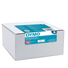 Nastri dymo d1 - 9 mm x 7 mt - nero/bianco - dymo - value pack 10 pezzi