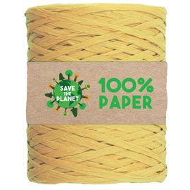 Nastro rafia - 100 m - carta - giallo 02 - brizzolari