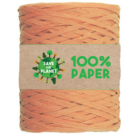 Nastro rafia - 100 m - carta - arancione 12 - brizzolari